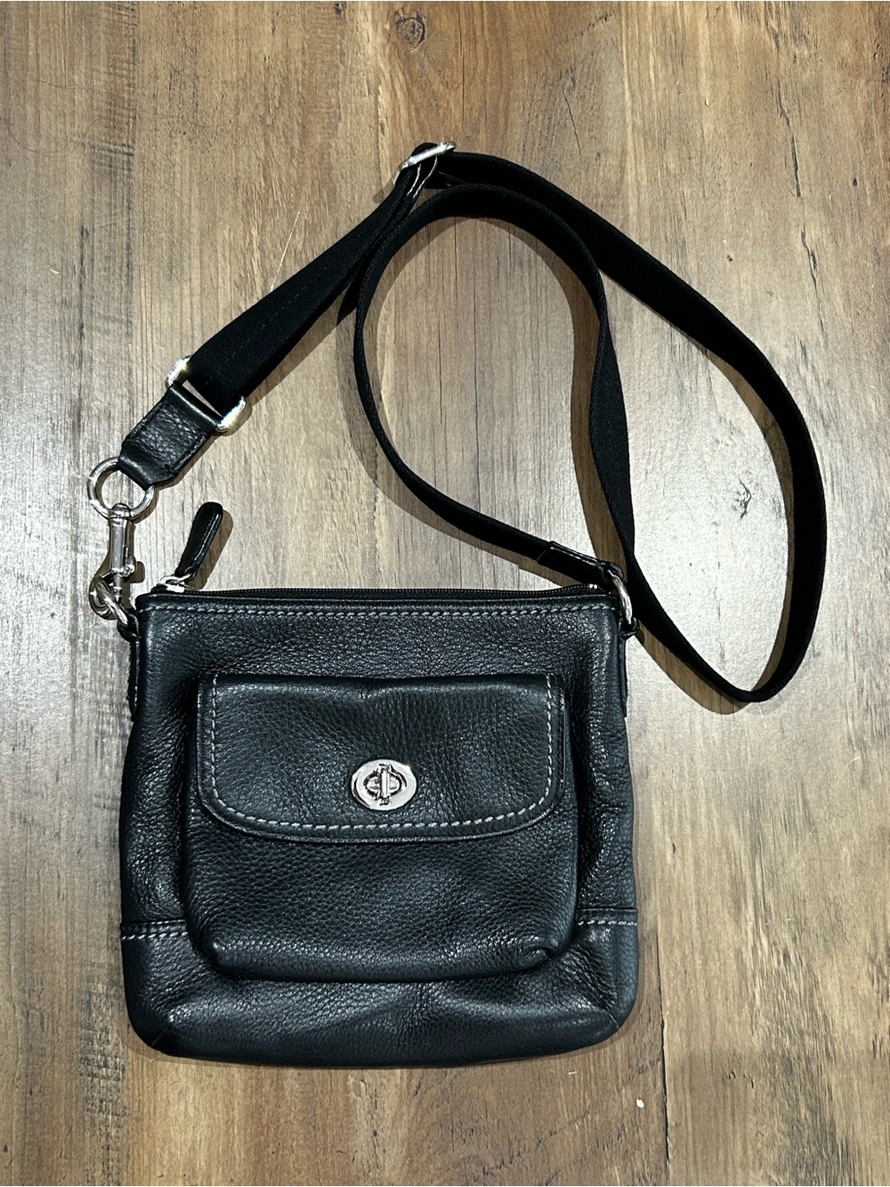 Coach Black Leather Crossbody Bag